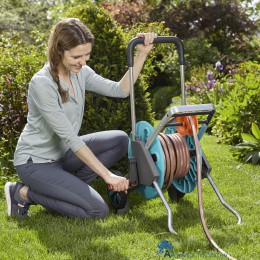 4078500034531 GARDENA AQUAROLL M EASY SLANGENWAGEN SET MAKKELIJK SLANG OPROLLEN