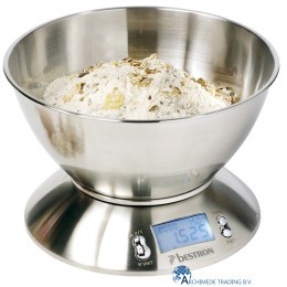 8712184014576 BESTRON DEK4150 RVS DIGITALE KEUKENWEEGSCHAAL