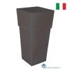 NPB AQUILA HOGE VIERKANTE BLOEMPOT 100 CM ANTRACIET