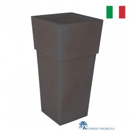 NPB AQUILA HOGE VIERKANTE BLOEMPOT 100 CM ANTRACIET