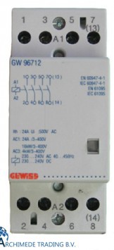 GEWISS GW96712 MAGNEETSCHAKELAAR 230V 4NA 24A