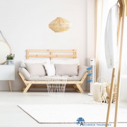 8712184044245 BESTRON AFT760W TOWER VENTILATOR 78 CM MET 120 MINUTEN TIMER WIT 35 WATT COMPACT EN SMALL PAST OVERAL