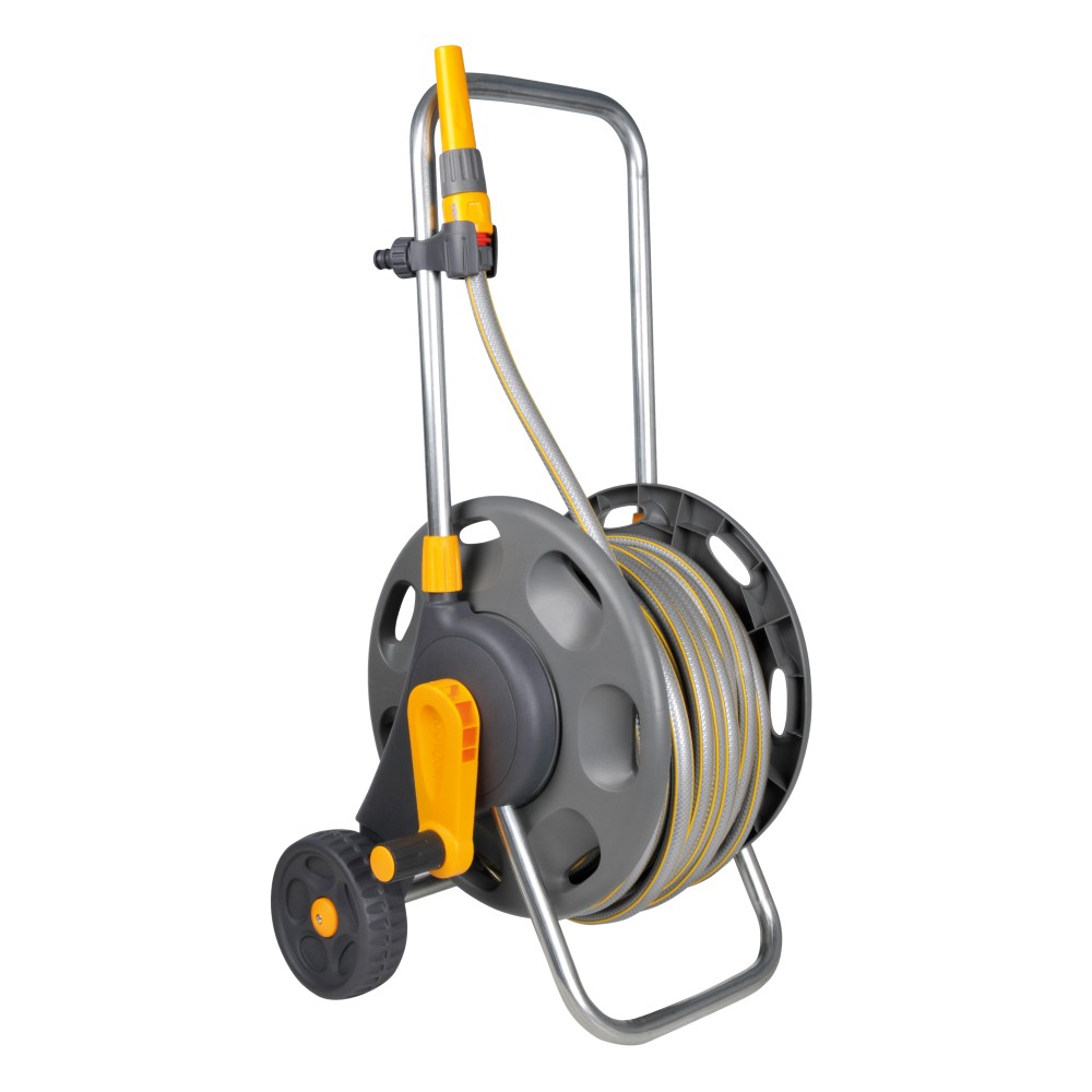 HOZELOCK HOSE TROLLEY PLUS 60 INCL. 30M HOSE, CONNECTORS AND GARDEN NOZZLE
