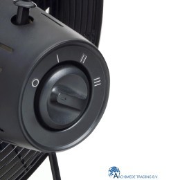 8712184055838 BESTRON DFS45WB DESIGN STATIEFVENTILATOR 45 CM ZWART EN HOUTKLEUR 50 WATT 3 STANDEN