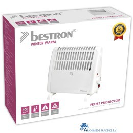 8712184025749 BESTRON AB401 VORSTBESCHERMER WIT 400 WATT GARAGE VERWARMEN