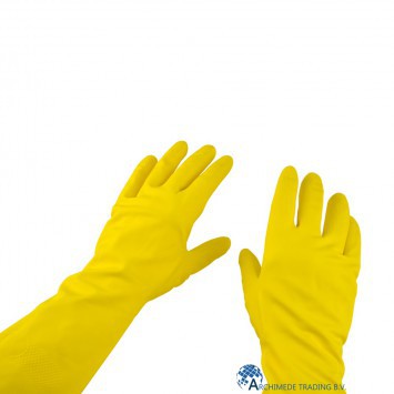 5024951001928 SHIELD RUBBER HUISHOUDHANDSCHOENEN GEEL MAAT 8 / M