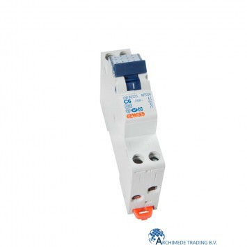 GEWISS GW90225 INSTALLATIE AUTOMAAT 1P+N C6 6KA 1M