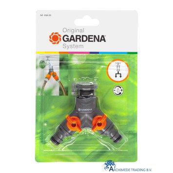 4078500093606 BLISTER GARDENA 2-WEG WATERVERDELER 21 MM (G 1/2