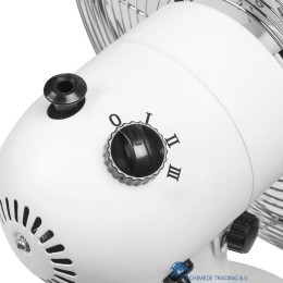 8712184023936 BESTRON DFT35W RETRO BUREAUVENTILATOR 35 CM WIT 35 WATT 3 STANDEN EN ZWENKFUNCTIE