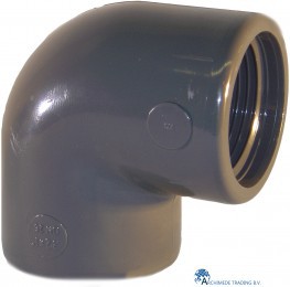 PVC KNIE 50MM x 1½" BINNENDRAAD