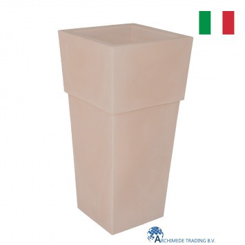 NPB AQUILA HOGE VIERKANTE BLOEMPOT 100 CM GRIJS